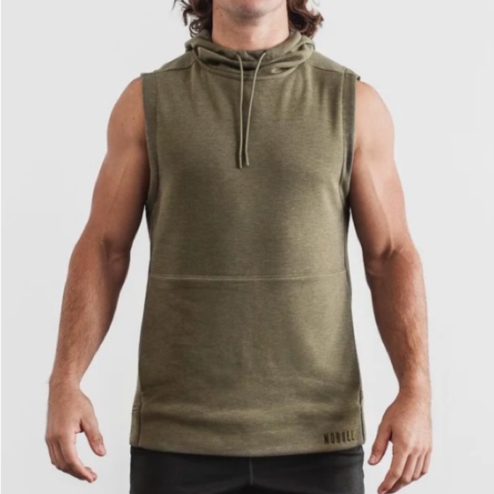 NOBULL MEN'S MICROPLUSH SLEEVELESS HOODIE S